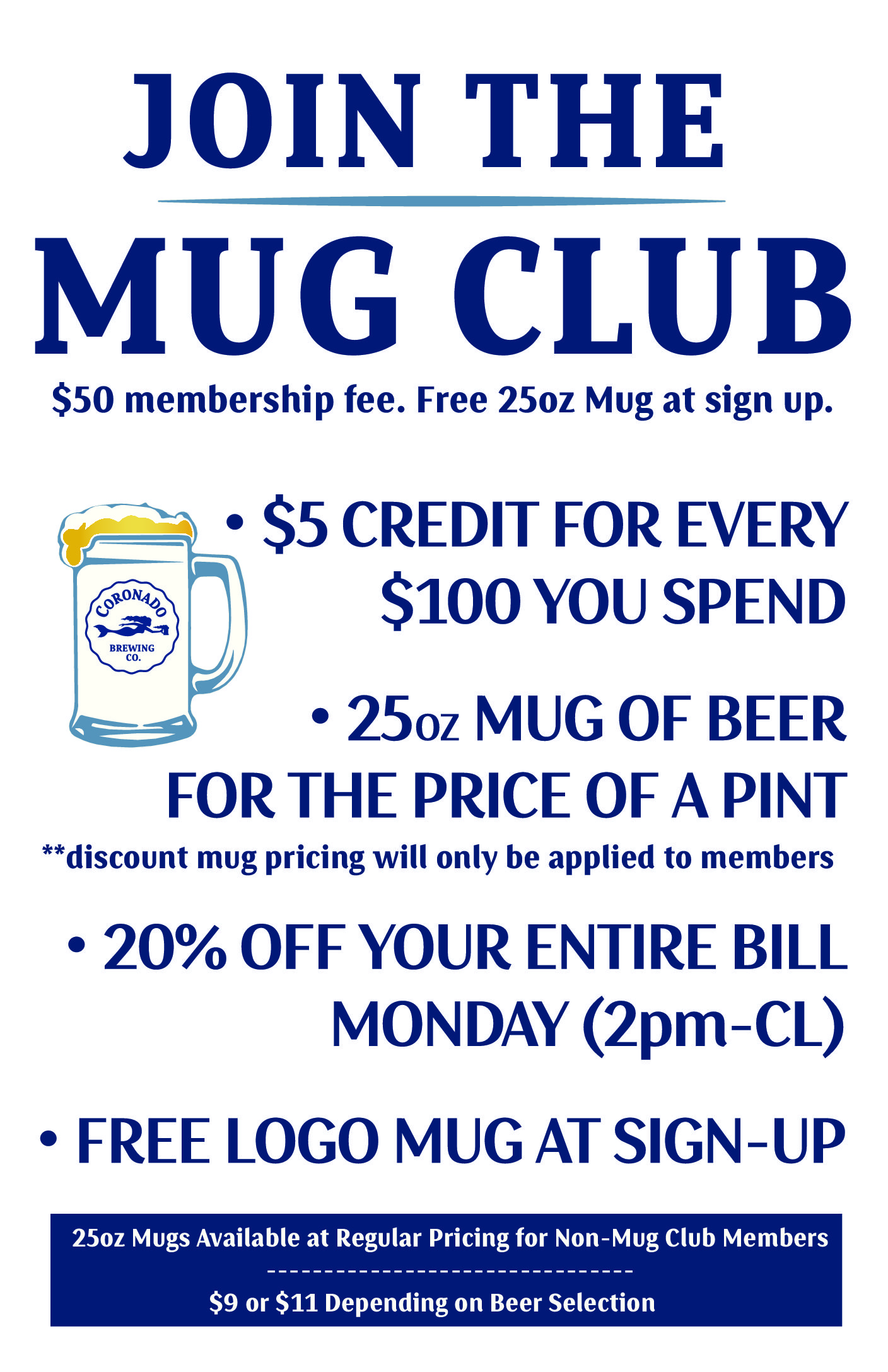 Mug Club Poster[3] - Coronado Brewing Company