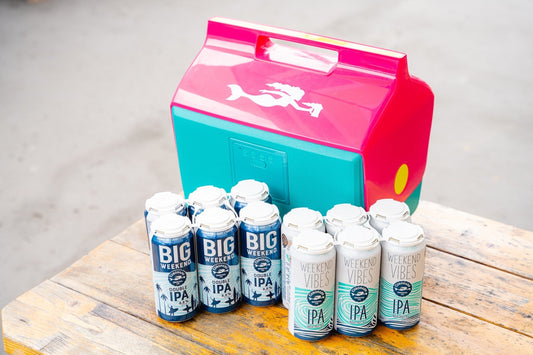 Coronado Brewing canned beer packed with cooler for freshness