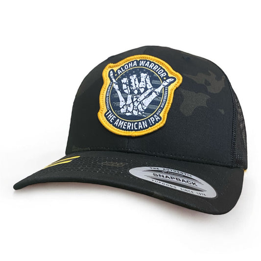 Aloha Warrior Hat - Black Camo