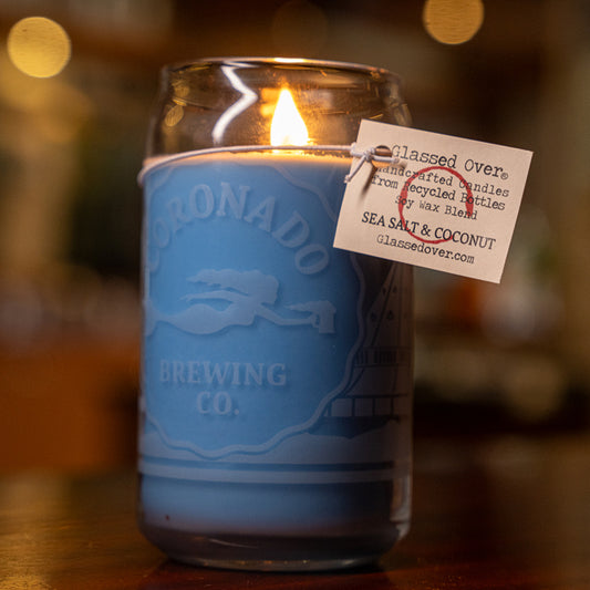 Beer Can  Glass Candle