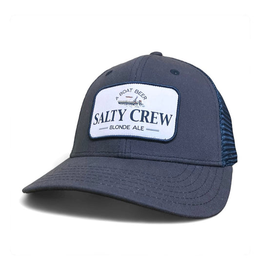 Navy blue cap with Salty Crew logo on a white background